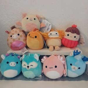 Squishmallows Small Pets Plush Toys Blue and Pink